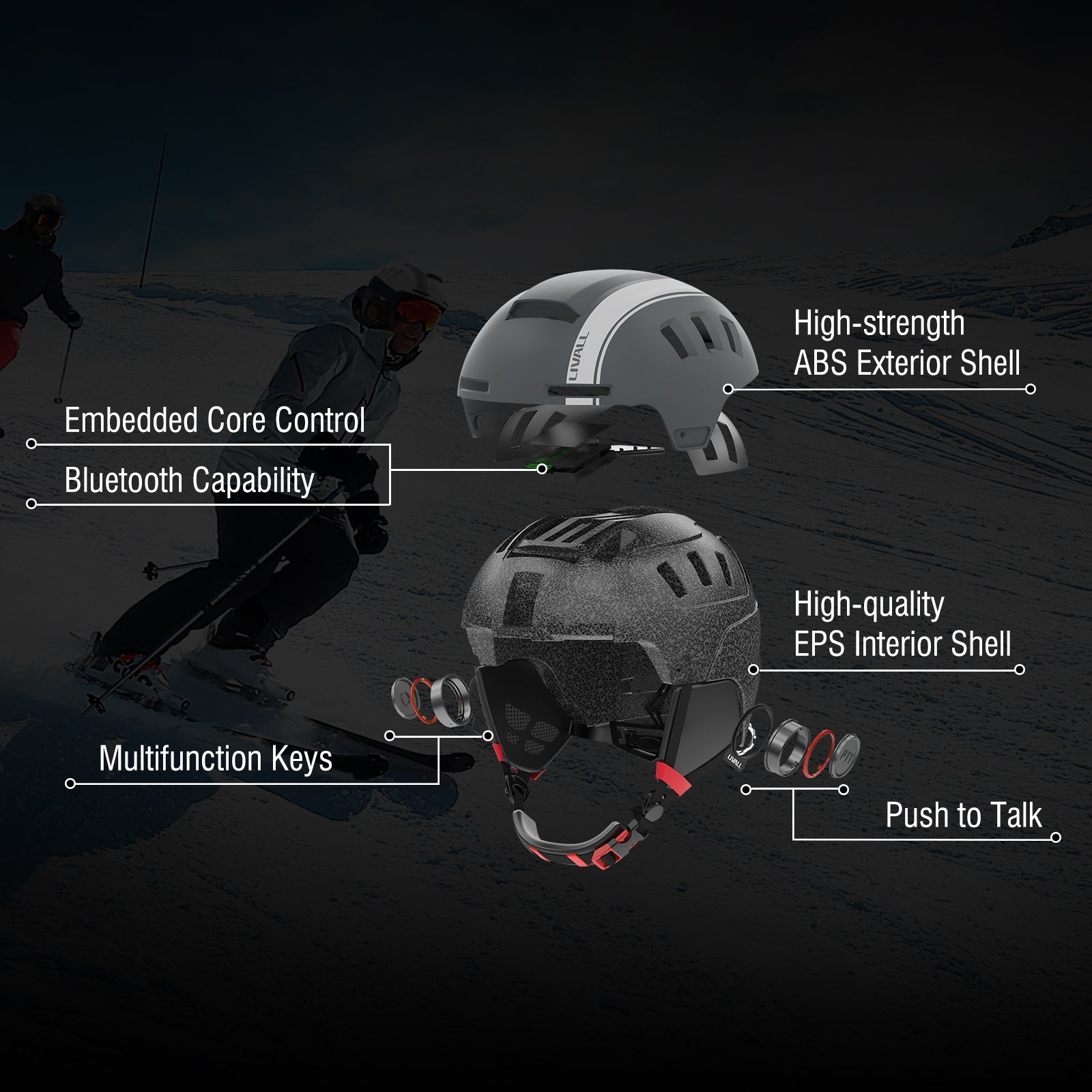 livall-rs1-casque-ski-graphite-black-m-bluetooth-sos image 6